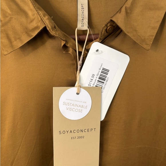 Elegant Soya Concept Gold Women's Blouse - Picture 3 of 5